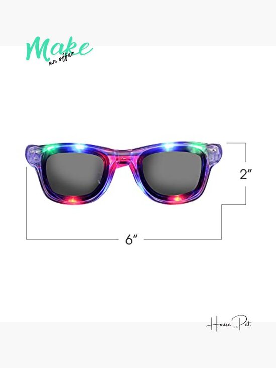 Light Up Retro Sunglasses with 3 Flashing Modes LED Eyewear for Costume Party main image 4